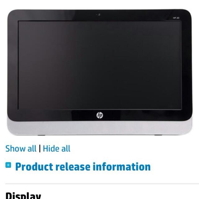 Hp 20 All In One Pc Electronics On Carousell