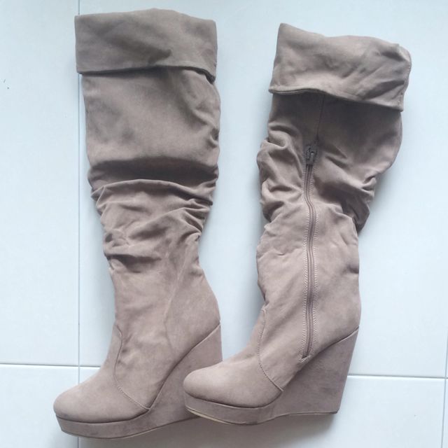 soft as suede thigh high boots