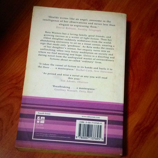 Preloved Novel Unless By Carol Shields Books Stationery On Carousell