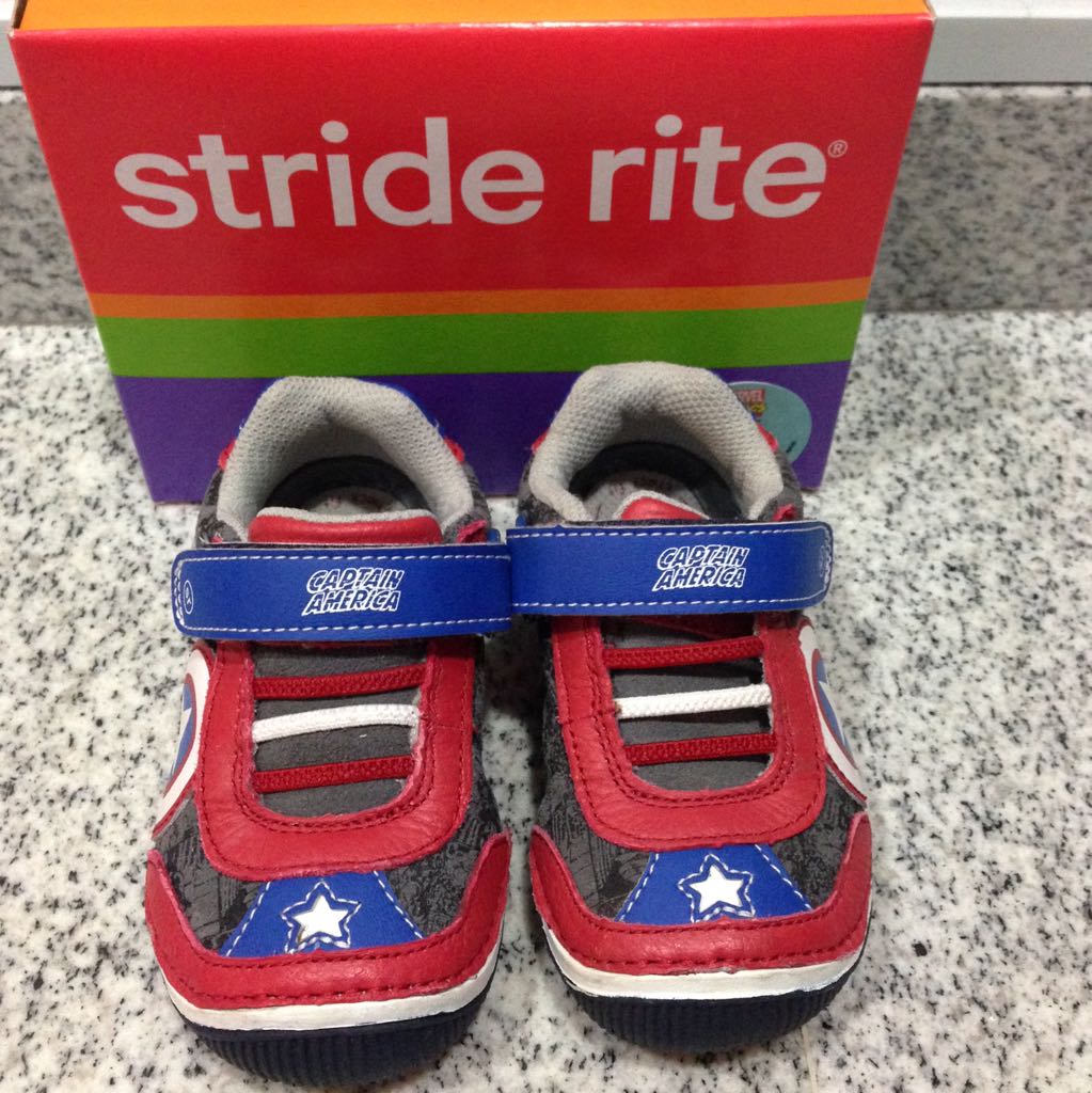 Stride Rite Captain America Step 3 Shoe Babies Kids Babies Kids Fashion on Carousell