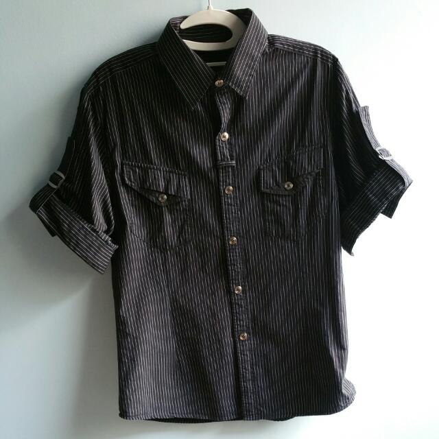 semi formal black shirt