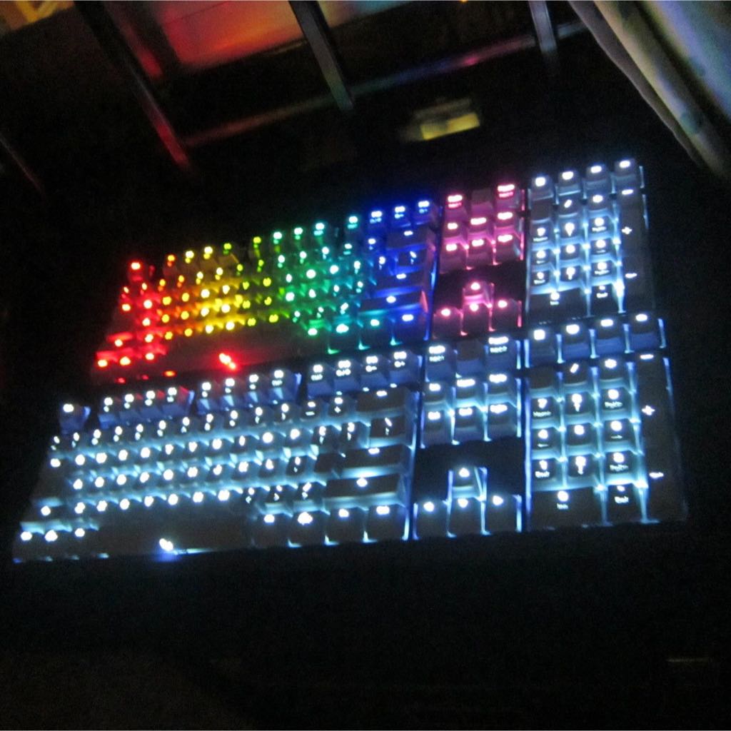 Ducky Shine2 Mechanical Keyboard White Backlight Backlit White Keycaps