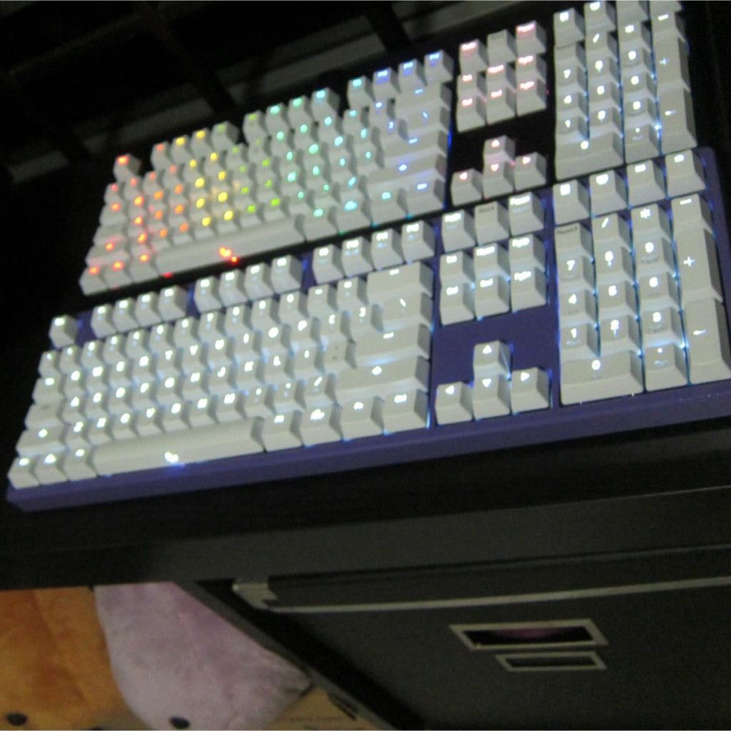 Ducky Shine2 Mechanical Keyboard White Backlight Backlit White Keycaps