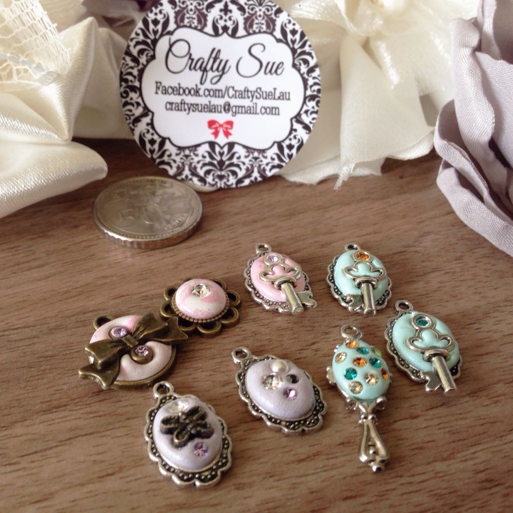 handcrafted clay mini pendent, Design & Craft on Carousell