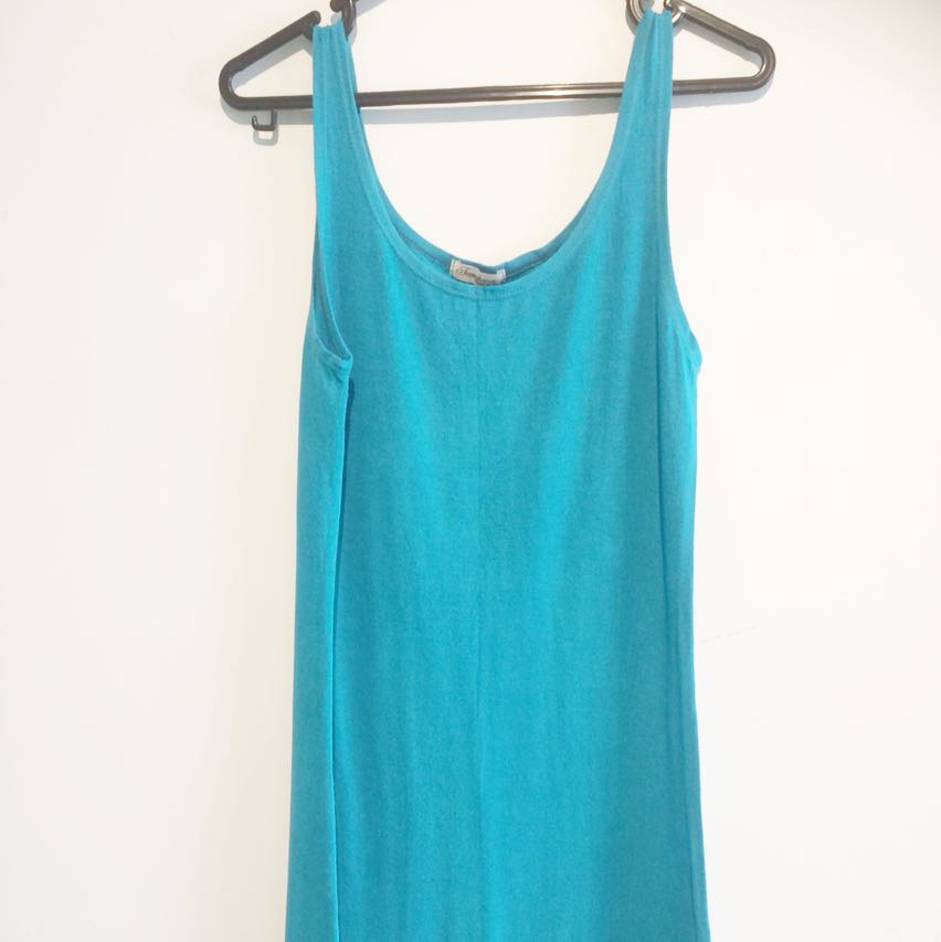 turquoise jersey dress