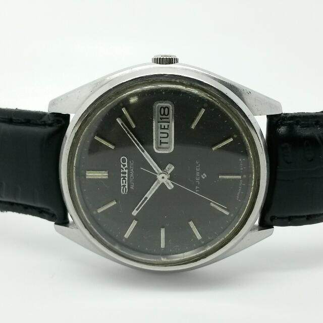Seiko 5 Vintage Black Dial Watch Vintage Collectibles On Carousell
