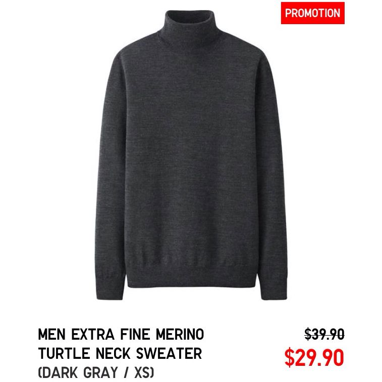 uniqlo white turtleneck mens