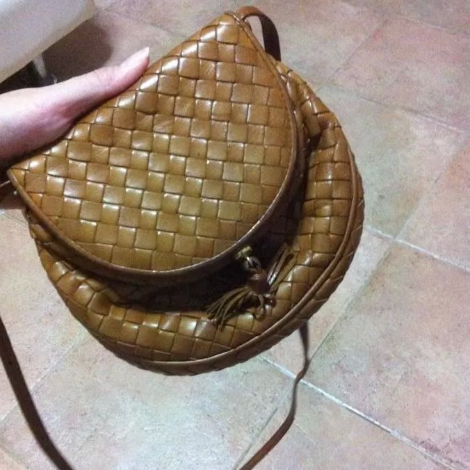 Reduced Price Vintage Bottega Veneta Brown Small Sling Bag