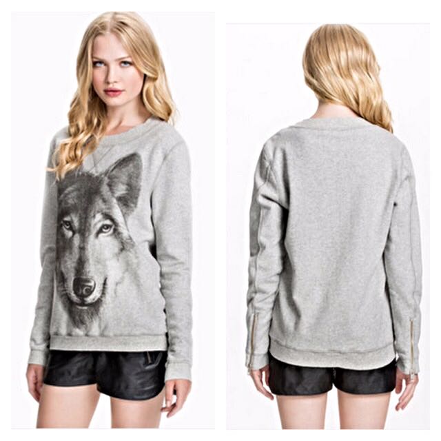 Wolf Head Print Sweater Women s Fashion Tops Other Tops On Carousell wolf-head-print-sweater-women-s-fashion-tops-other-tops-on-carousell