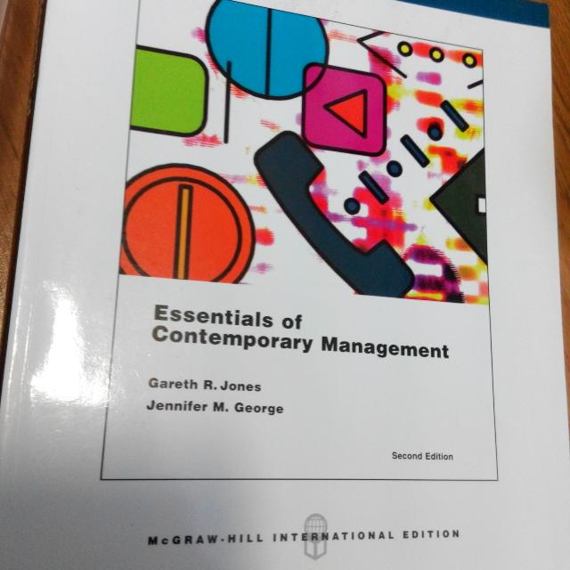 Essentials Of Contemporary Management Mcgraw Gareth R Jones Jennifer M George Books Stationery Textbooks On Carousell