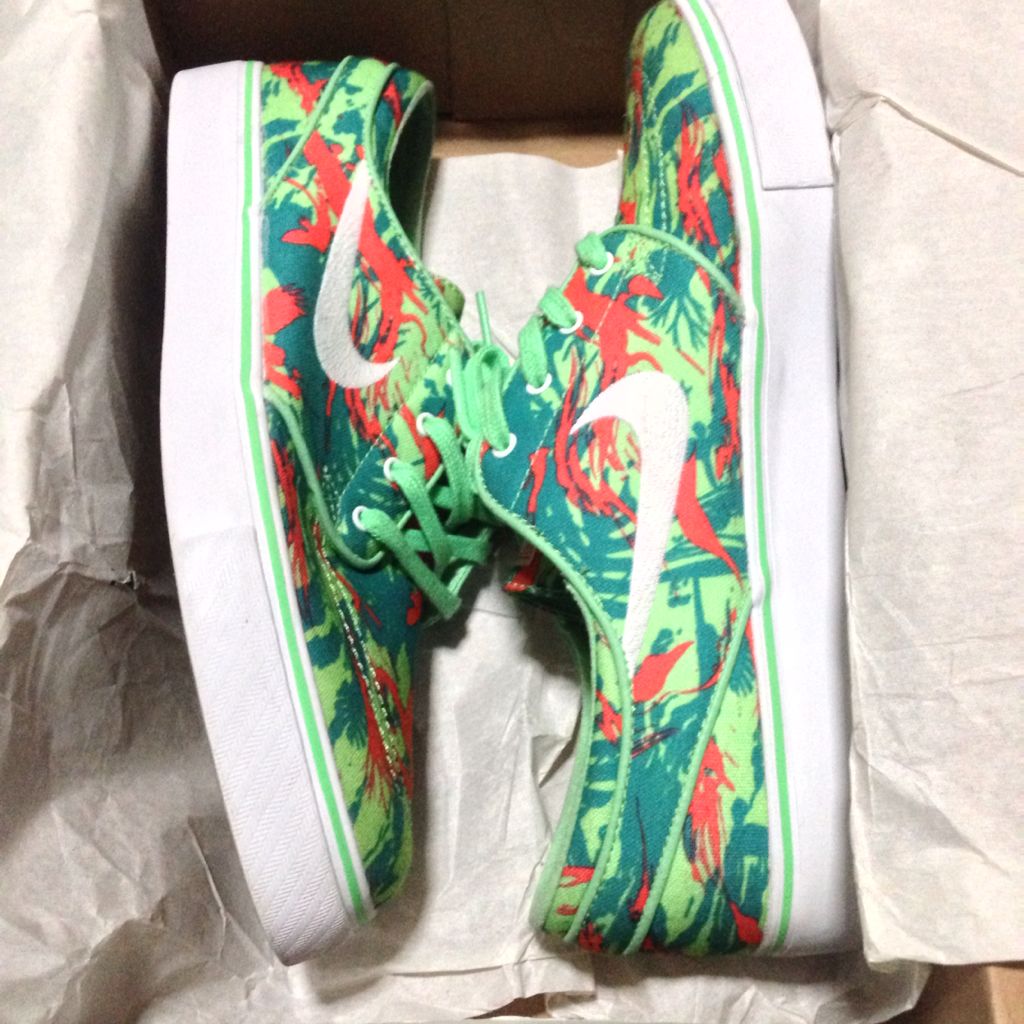Nike sb zoom stefan janoski lucid green & light crimson shoes discount