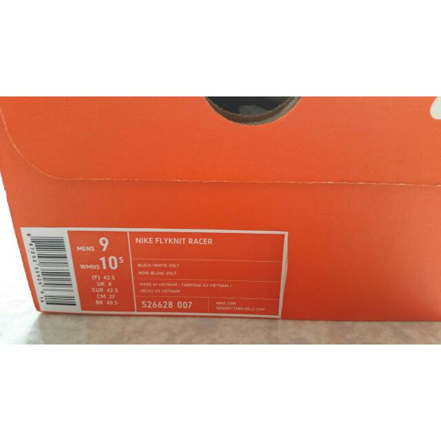 flyknit racer oreo volt