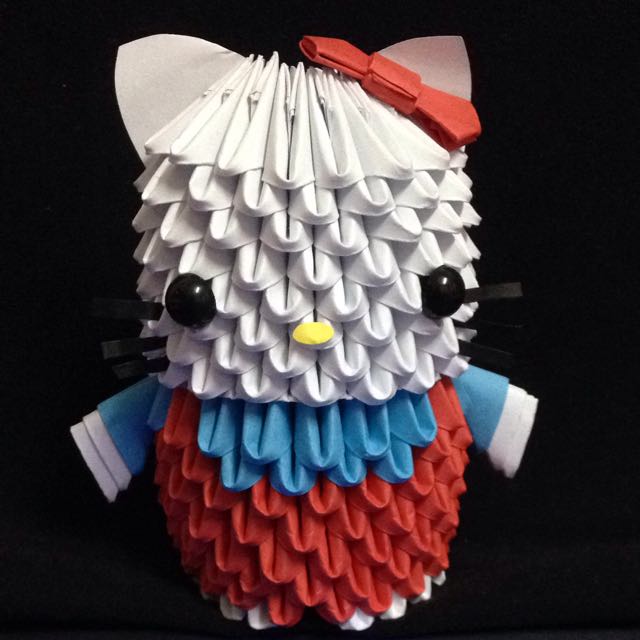 Hello Kitty 3d Origami Design Craft On Carousell