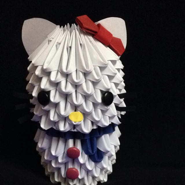 Snow Hello Kitty 3d Origami Design Craft On Carousell