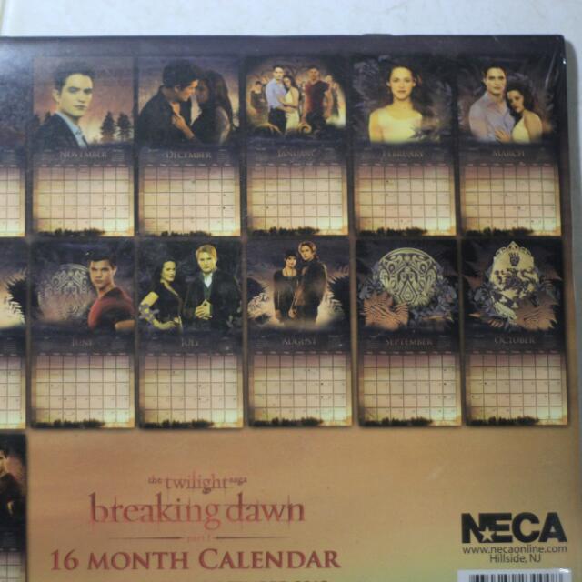 The Twilight Saga Breaking Dawn Calendar Collectible? (Free