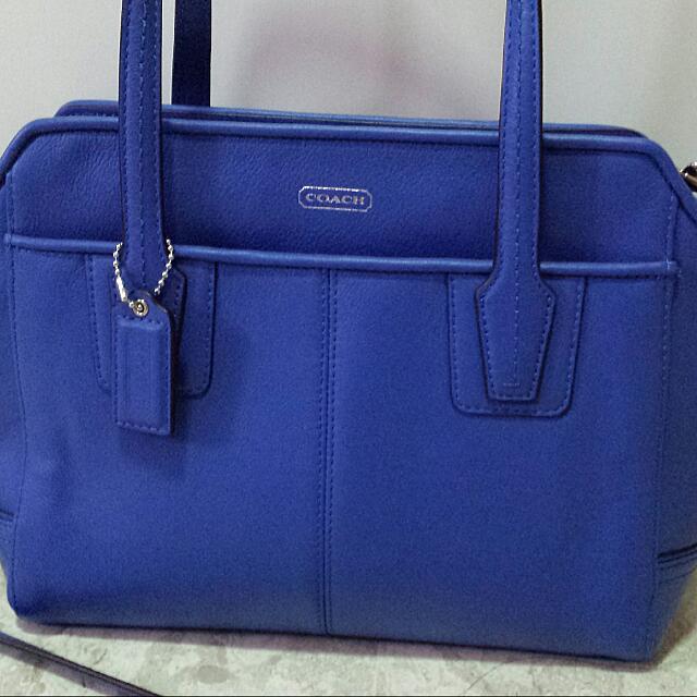 royal blue coach purse