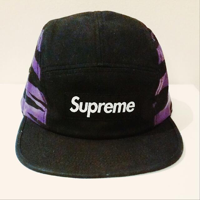 Supreme Black Box Logo Zebra Side Camp Cap. FW12