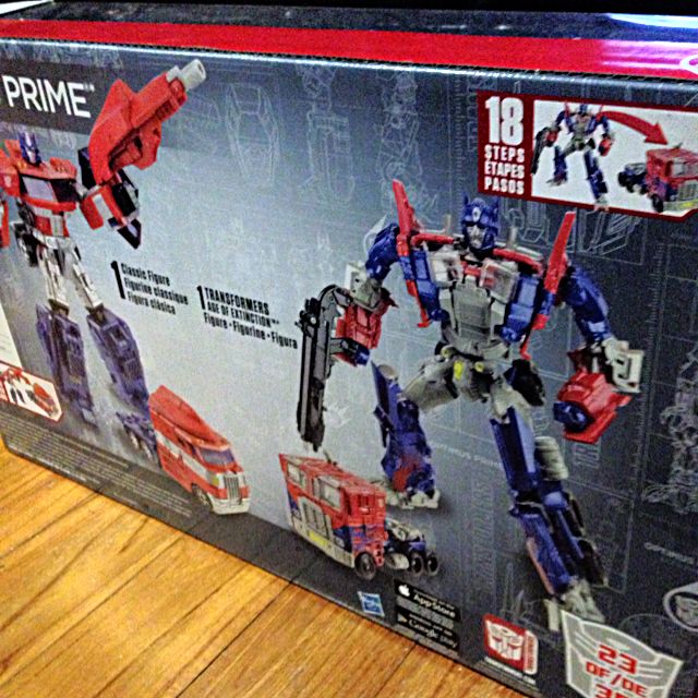 Transformers Toys R Us Exclusive Optimus Prime Evolution 2 Pack