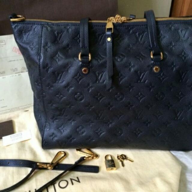 Auth LOUIS VUITTON Empreinte LUMINEUSE Navy Blue Infini Monogram