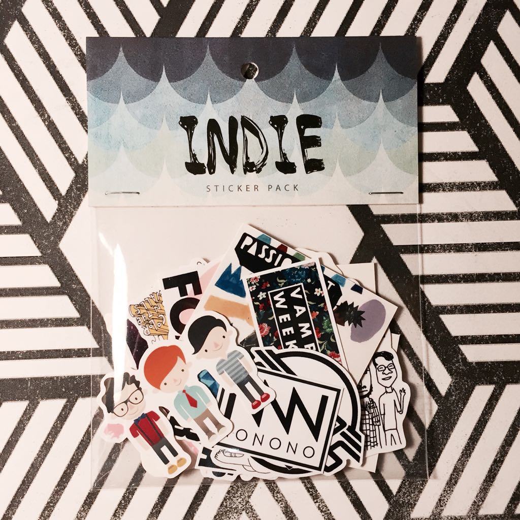 Indie Bands Sticker Pack, Hobbies & Toys, Stationery & Craft, Craft