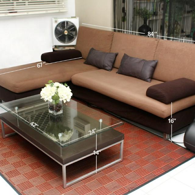 L-Shaped Sofa Set With Coffee Table, Furniture & Home Living, Furniture