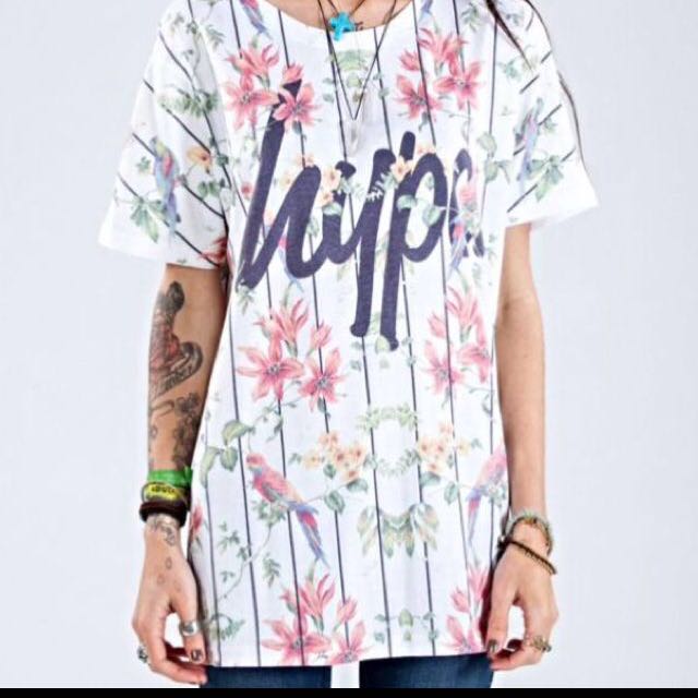 Hype Baseball T Shirt With Floral Print Women S Fashion On Carousell