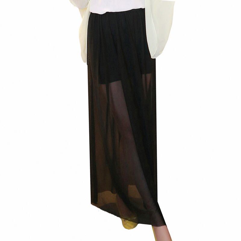 Mesh Half Transparent Skirt Women S Fashion On Carousell