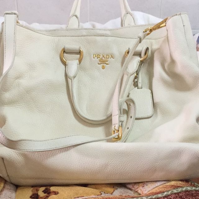 white prada purse