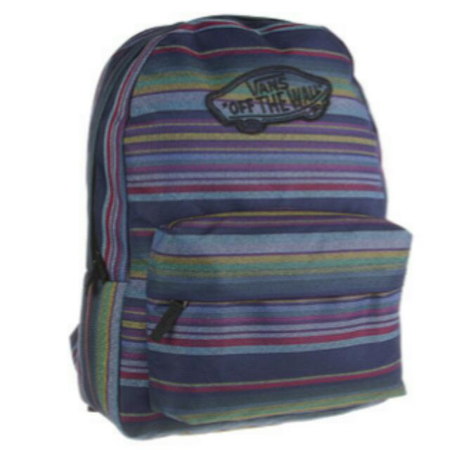 vans striped backpack