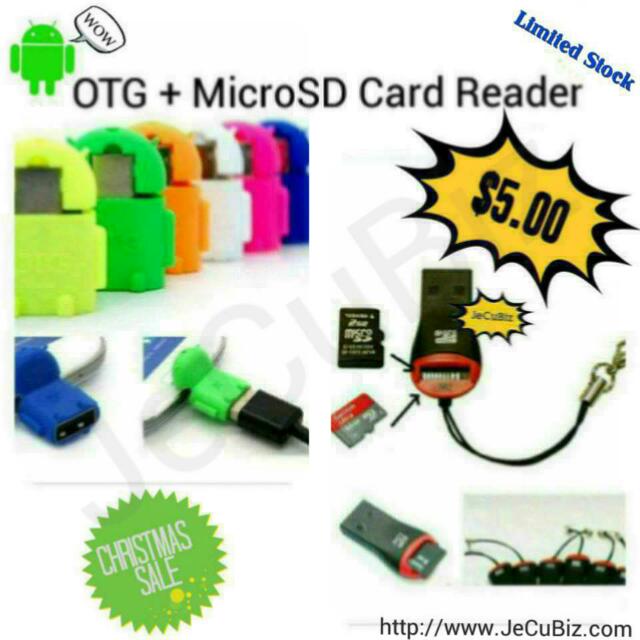 OTG + MicroSD Card Reader , Computers & Tech, Parts & Accessories