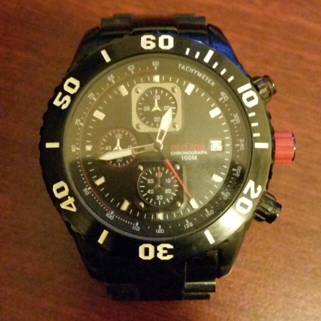 Redline chronograph clearance watch