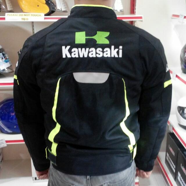 KAWASAKI RIDING JACKET WITH FULL PADDING , Aksesori Auto 