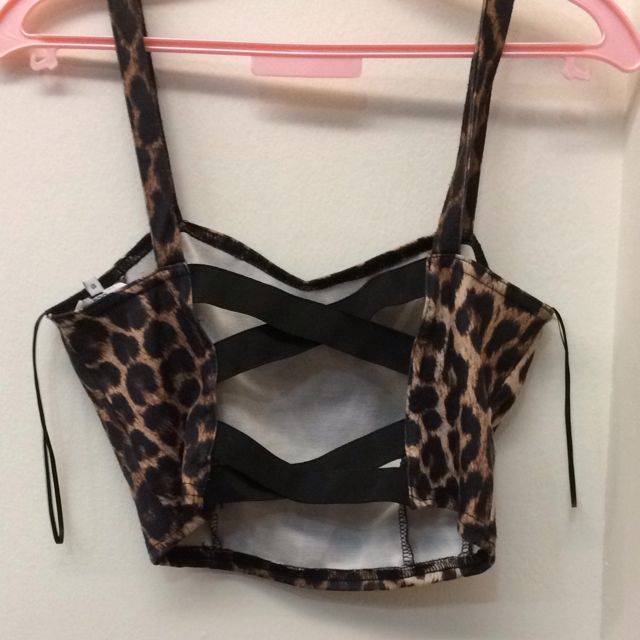 leopard print bralet