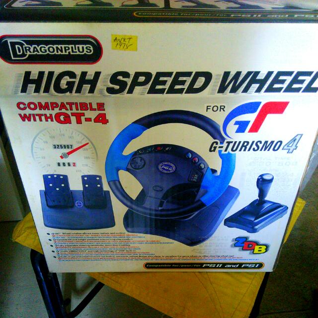 Dragonplus Steering Wheel/pedal/shift Set. Compatible With PS2, Hobbies ...