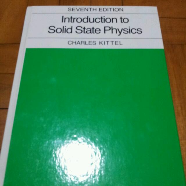 Introduction To Solid State Physics 7th Edition, Hobbies & Toys, Books ...