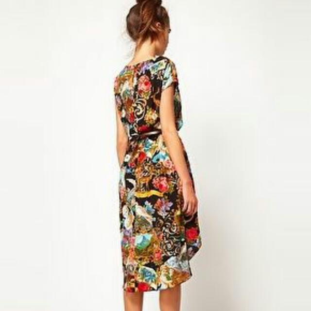 NWT River Island Chelsea Girl Cherub Baroque Print Midi Dress Uk 6 Fr Asos Women s Fashion Tops Sleeveless on Carousell