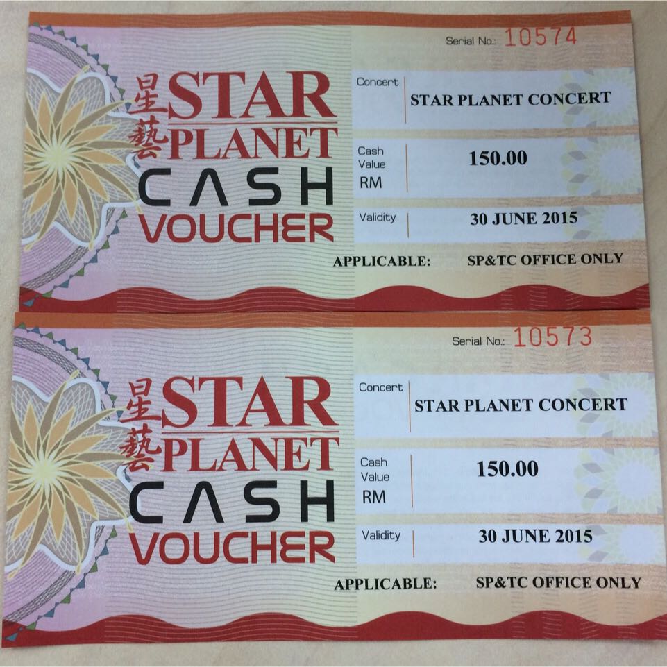 300RM Star Concert Voucher, Tickets & Vouchers, Vouchers on Carousell