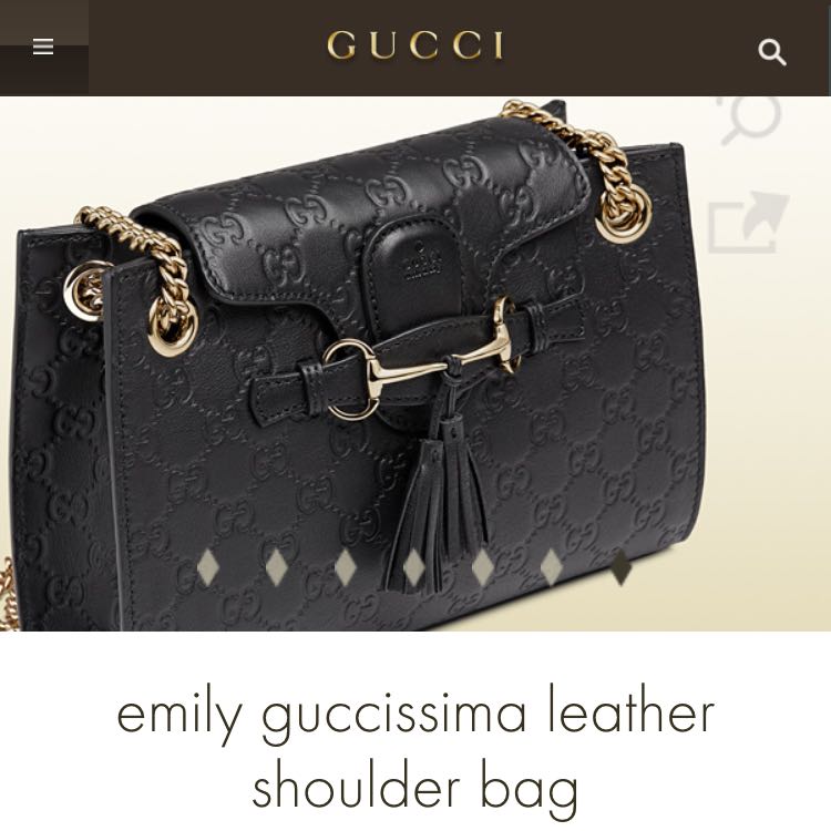 gucci emily guccissima shoulder bag