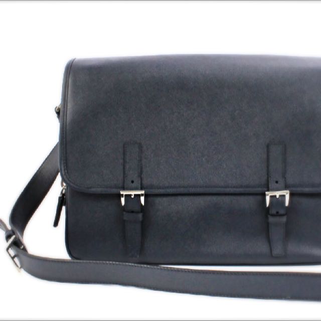 prada leather messenger bag
