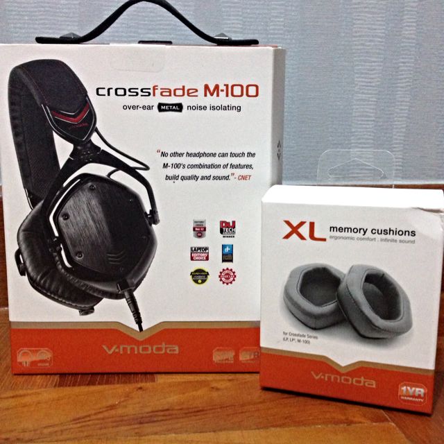 V Moda Crossfade M 100 Over Ear Shadow Headset Headphones With Xl Memory Cushion Toys Games On Carousell