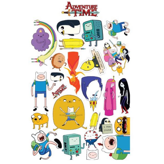 Adventure Time Sticker Pack, Hobbies &amp; Toys, Stationery &amp; Craft ...