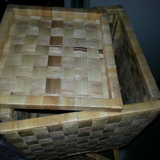 4x IKea Rustic Containers For Expedit Shelves., Furniture & Home Living