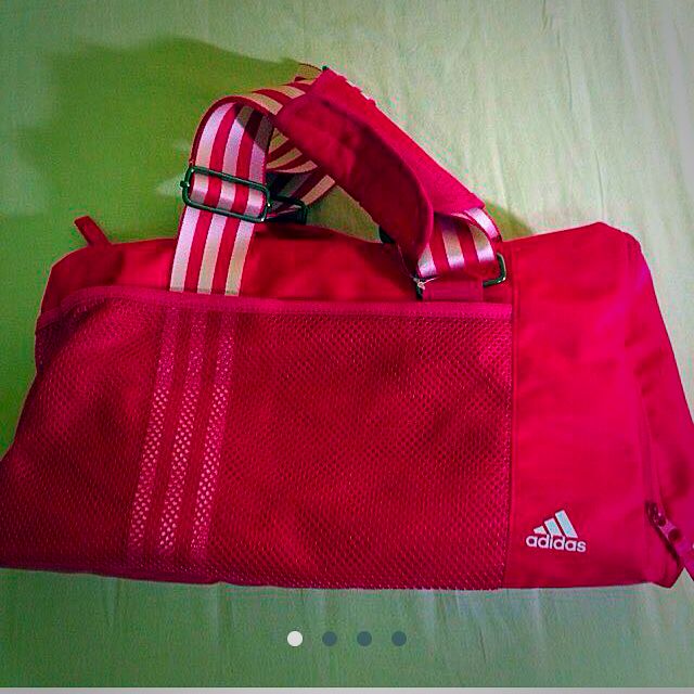 pink adidas sports bag