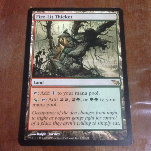 Mtg fire-lit thicket x 1 great condition 
