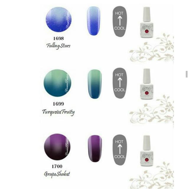 NEW! Color Change Effect Gelish Nail Polish (Category: Accessories) located in Singapore. Submitted by icrownstore (Listing ID 11596294, Image 3). Description: ♡Over 200+ Colours to choose! ♡15ML bottle. Material: Glass ♡please visit our shop for more colours as Carousell allow us to list only a few pictures. 🎀🎀🎀🎀🎀🎀🎀🎀🎀🎀🎀🎀🎀🎀🎀🎀 Visit our shop at https://www.facebook.com/iCrownPassion ✔All items are Brand New! Ready Stocks in Singapo