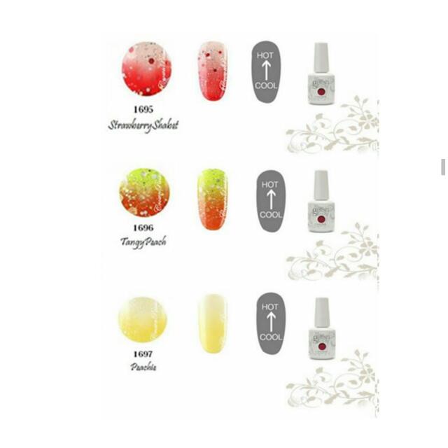 NEW! Color Change Effect Gelish Nail Polish (Category: Accessories) located in Singapore. Submitted by icrownstore (Listing ID 11596294, Image 2). Description: ♡Over 200+ Colours to choose! ♡15ML bottle. Material: Glass ♡please visit our shop for more colours as Carousell allow us to list only a few pictures. 🎀🎀🎀🎀🎀🎀🎀🎀🎀🎀🎀🎀🎀🎀🎀🎀 Visit our shop at https://www.facebook.com/iCrownPassion ✔All items are Brand New! Ready Stocks in Singapo