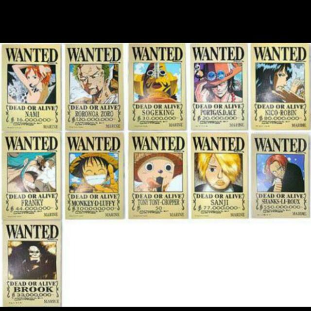 ONE PIECE WANTED POSTERS REDUCED, Hobbies & Toys, Memorabilia ...