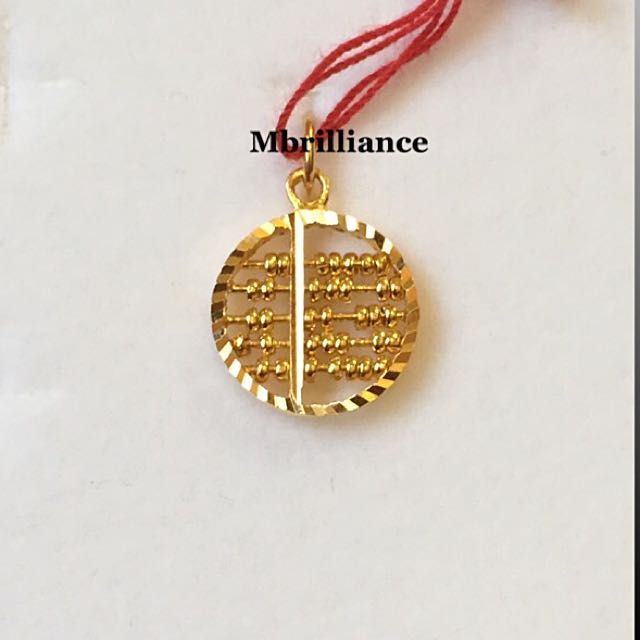 Round Abacus Pendant 916 Gold Men s Fashion Watches