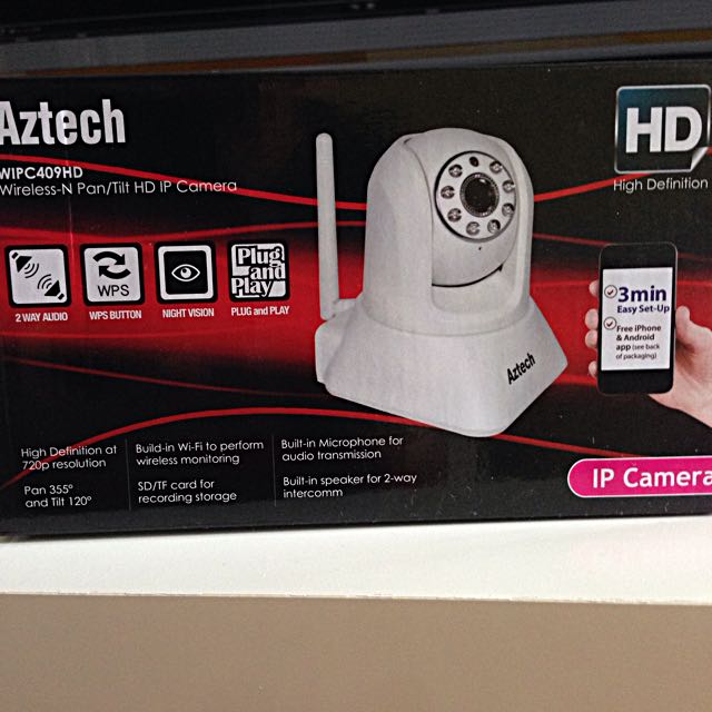 AZtech WIPC409HD IP Camera Less Than 1 Mth Old Computers Tech