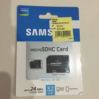 Brand New Samsung MicroSDHC Card